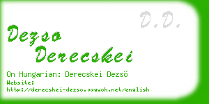 dezso derecskei business card