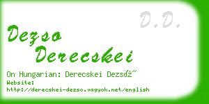 dezso derecskei business card